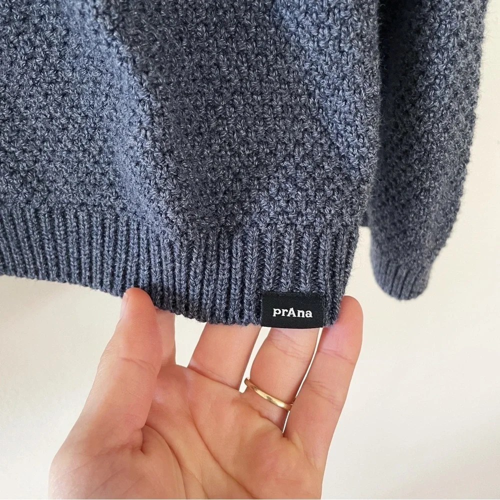 Prana Men’s Roll neck Sweater Forest Hills Knit organic cotton Fisherman XL Soft